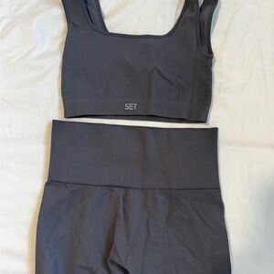 SET Active Women's Charcoal Bike Shorts Set